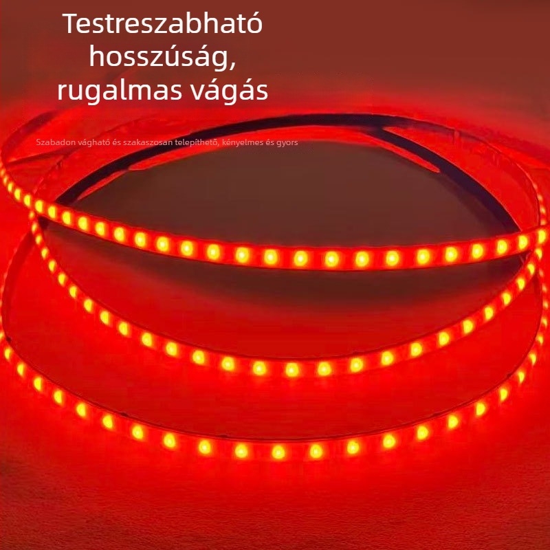 COB LED ultra-szűk LED-szalag, 5V, 5 mm RGB színváltó világítás autó belső hangulatvilágításhoz
