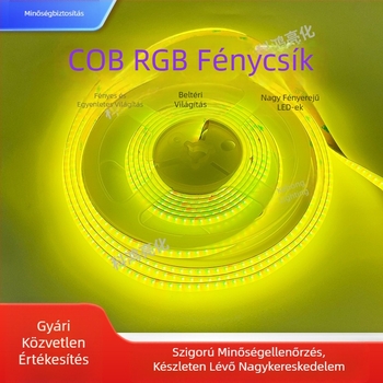 12V COB LED szalag, rugalmas, RGB világítás szekrényekhez