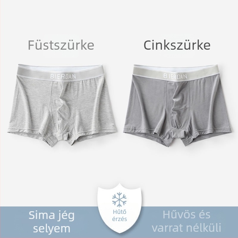 Modal férfi boxeralsó középmagas derekú, Morandi színek, puha textúra, mintás
