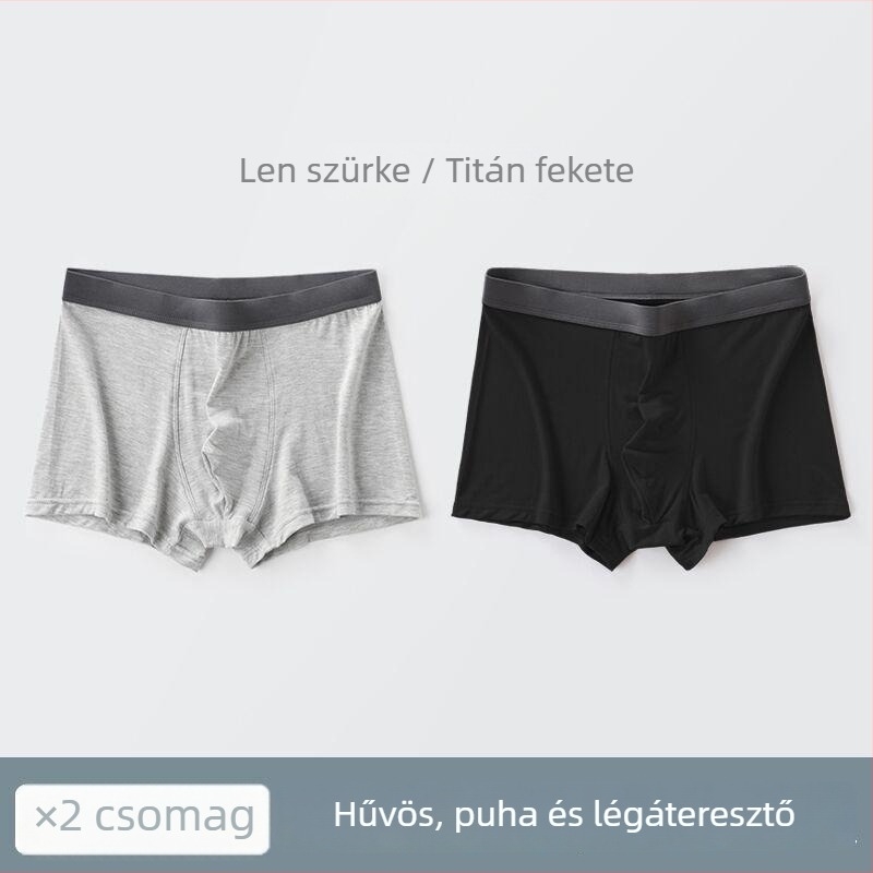 Modal férfi boxeralsó középmagas derekú, Morandi színek, puha textúra, mintás