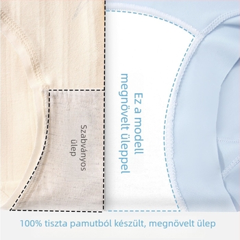 Női középmagas derekú bugyi, haskontrollal és far-emeléssel, lélegző, pamut alátét, plusz méret