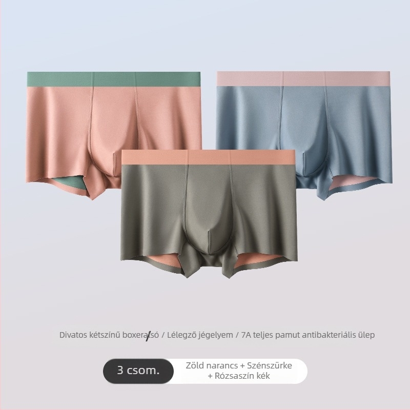 Férfi Ice Silk seamless boxeralsó, lélegző és antibakteriális