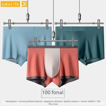 Modál férfi seamless alsó, lélegző, gyorsan száradó, mulberry selyem béléssel