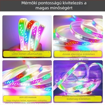 Kültéri vízálló LED marquee fénycsík, RGB hat színű folyó fény, magas fényerő, 144 LED