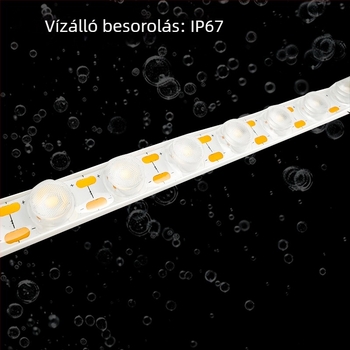 LED rugalmas falmosó világító szalag, 24V, 48 LED/m, 3030, CRI 90, 18W, 30° fénycsóva, dimmable, homlokzatokra, tájépítéshez és reklámokhoz