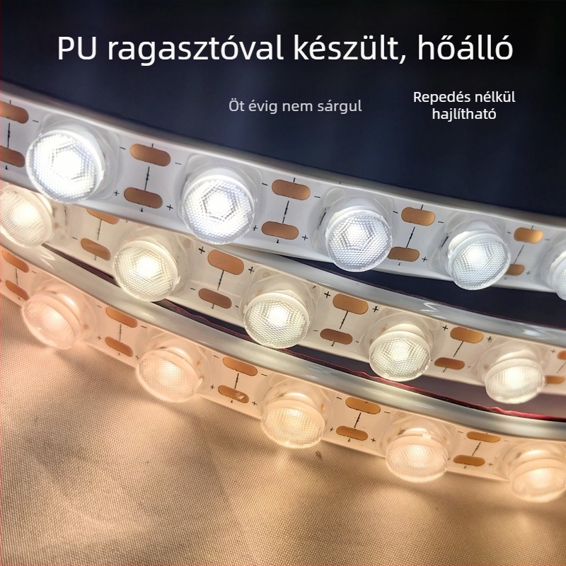 LED rugalmas falmosó világító szalag, 24V, 48 LED/m, 3030, CRI 90, 18W, 30° fénycsóva, dimmable, homlokzatokra, tájépítéshez és reklámokhoz