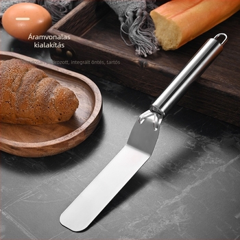 Rozsdamentes acél sütőeszközök készlet: sajtkés, torta spatula (egyenes és görbe), krémkaparó, vajkés