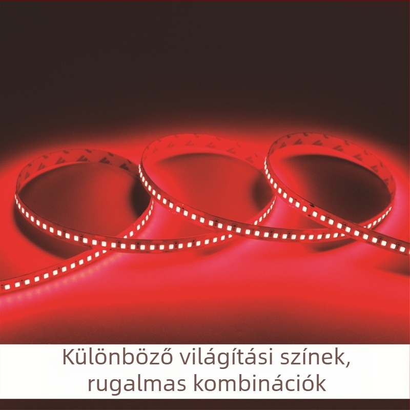 LED rugalmas fénycsík, 12V-24V, 120 LED, 8 mm szélesség, lineáris beltéri világítás, 2835-ös chip, dimmelhető