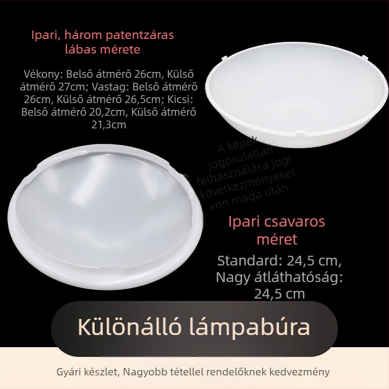 Kerek mennyezeti lámpaernyő burkolat kapcsos csattal és forgó éllel, anti-reflex fény – cseredarab hálószobához és folyosóhoz