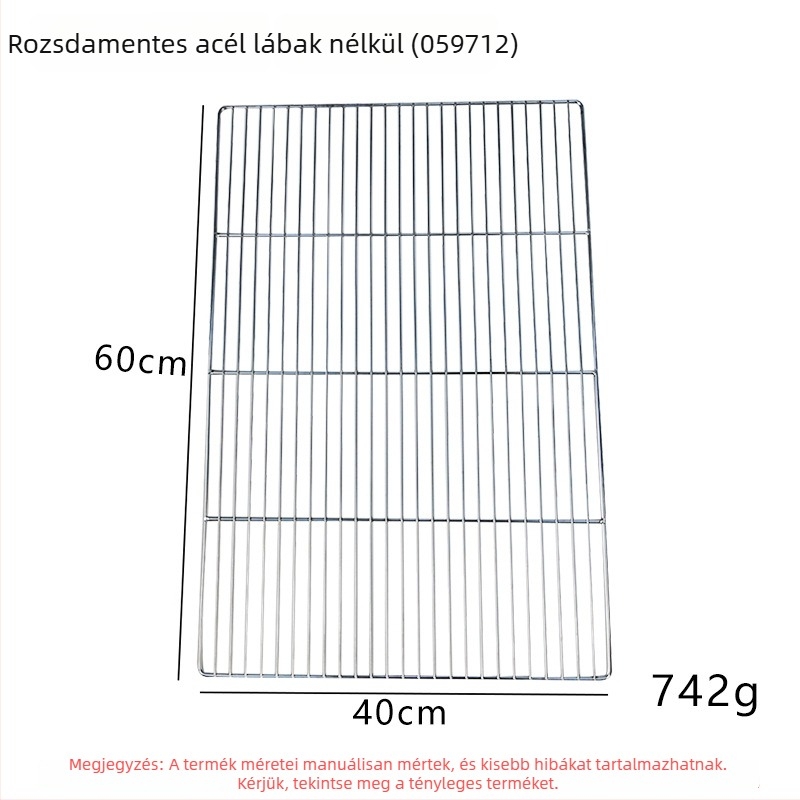 Rozsdamentes acél hűtőállvány kenyér és torta sütéséhez/hűtéséhez, magas lábú, hálós grillsütőhöz és grillhez, kereskedelmi használatra