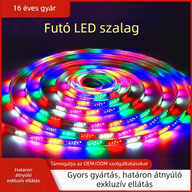 Multicolor kültéri LED-szalag 220V, vízálló neon világítás reklámtáblához