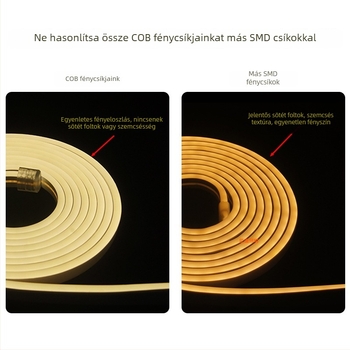 Magasfeszültségű, rugalmas LED-szalag 6×12 reklámhoz, DIY stílus, 110V oldalsó kibocsátású szilikoncsík vízálló