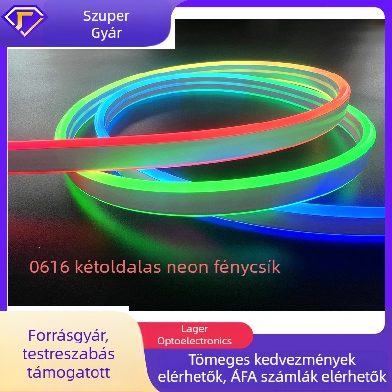 24V Szilikon Neon LED-szalag, Kétoldali világítás, Kültéri használat, 120 LED 5050