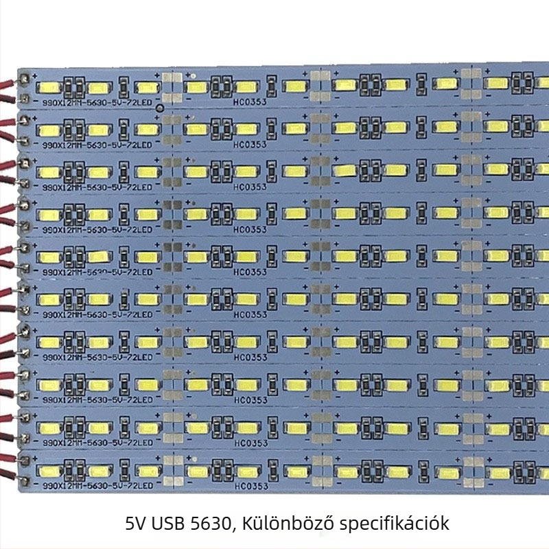 5V-os LED 5630 szalag, 72 LED-del, USB-ellátású asztali és éjjeli lámpa, dimmelhető távirányítóval