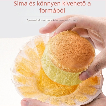 Magas hőmérsékletnek ellenálló sütőpapír muffinformákhoz, antiadhéziós bevonattal, görbült peremű muffinkelyhek, légsütőhöz, otthoni használatra