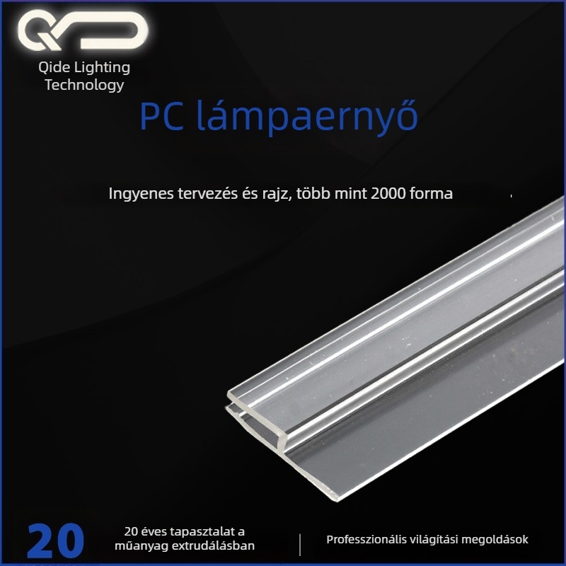 PC lámpabúra, UV‑álló, ütésálló, nagy fényáteresztés, strapabíró lámpatest; tejfehér; modell Pc14; méretek 20×2, 30×3; anyaga műanyag