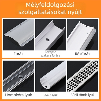 Személyre szabott alakzatú lámpabúra készlet, PMMA/PC, két színű, három védelmi tulajdonsággal, lineáris lámpához