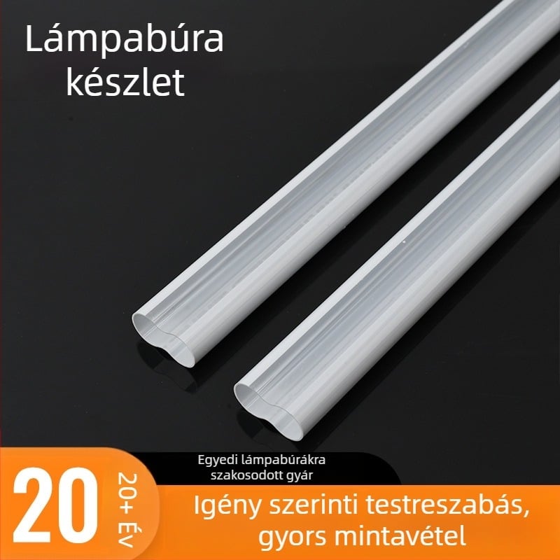 Személyre szabott alakzatú lámpabúra készlet, PMMA/PC, két színű, három védelmi tulajdonsággal, lineáris lámpához