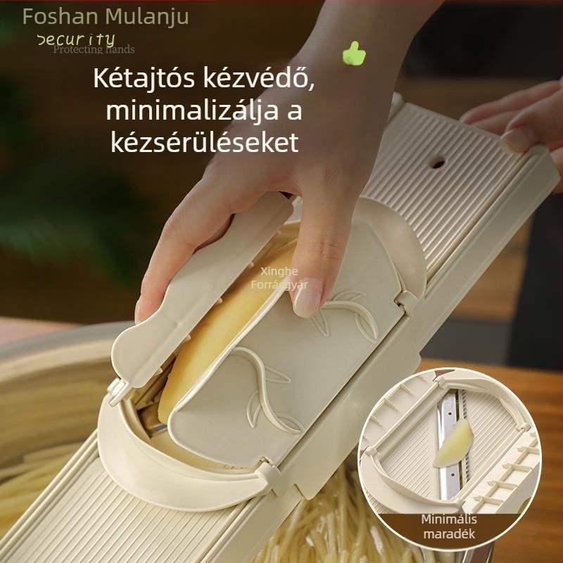XINGHE Multifunkciós Burgonyavágó: julienne, reszelő, szeletelő, szilikon lemezzel