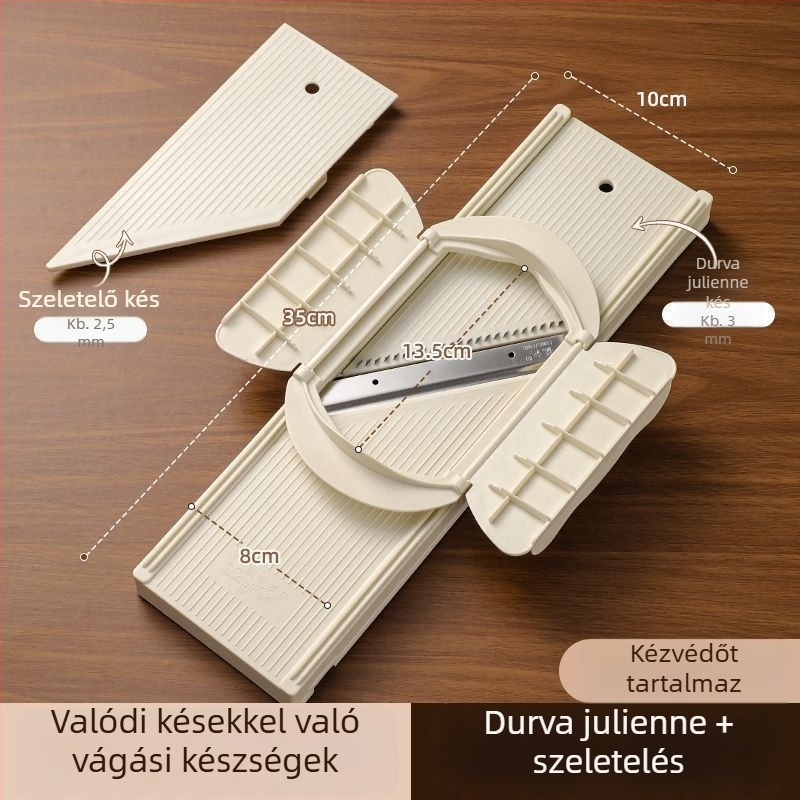 XINGHE Multifunkciós Burgonyavágó: julienne, reszelő, szeletelő, szilikon lemezzel