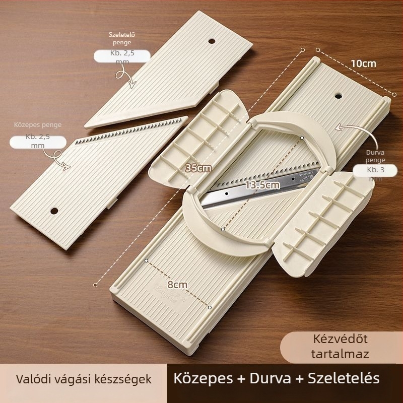 XINGHE Multifunkciós Burgonyavágó: julienne, reszelő, szeletelő, szilikon lemezzel