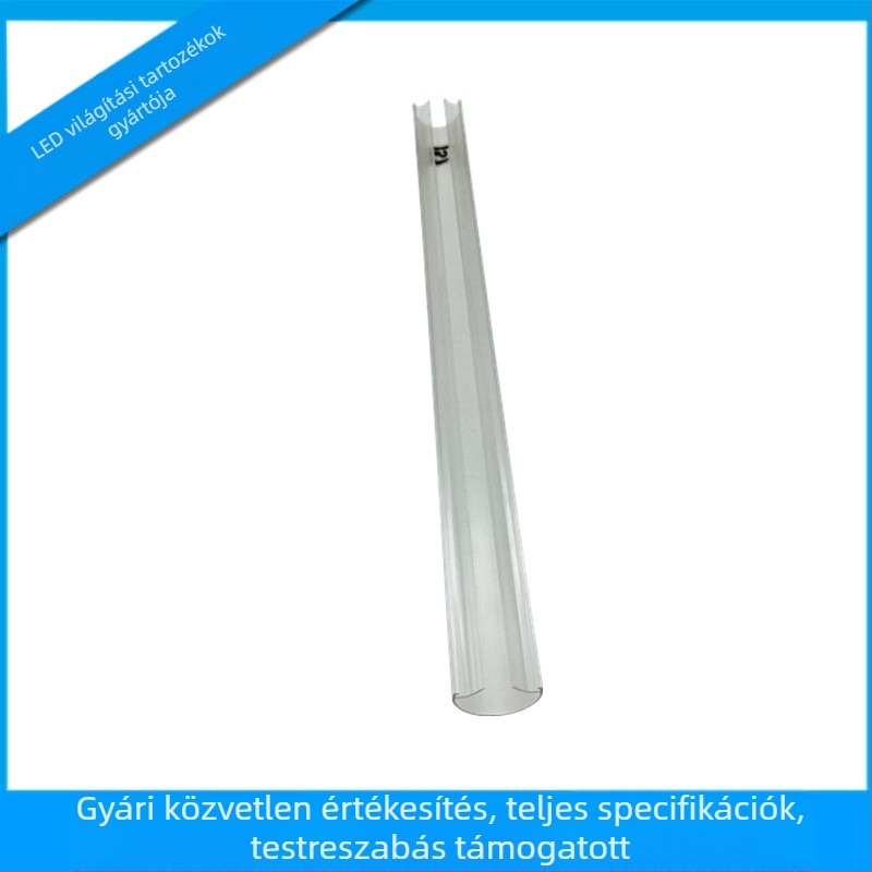 Átlátszó ovális PC lámpa burkolat csíkos mintával fluoreszcens/LED csövekhez