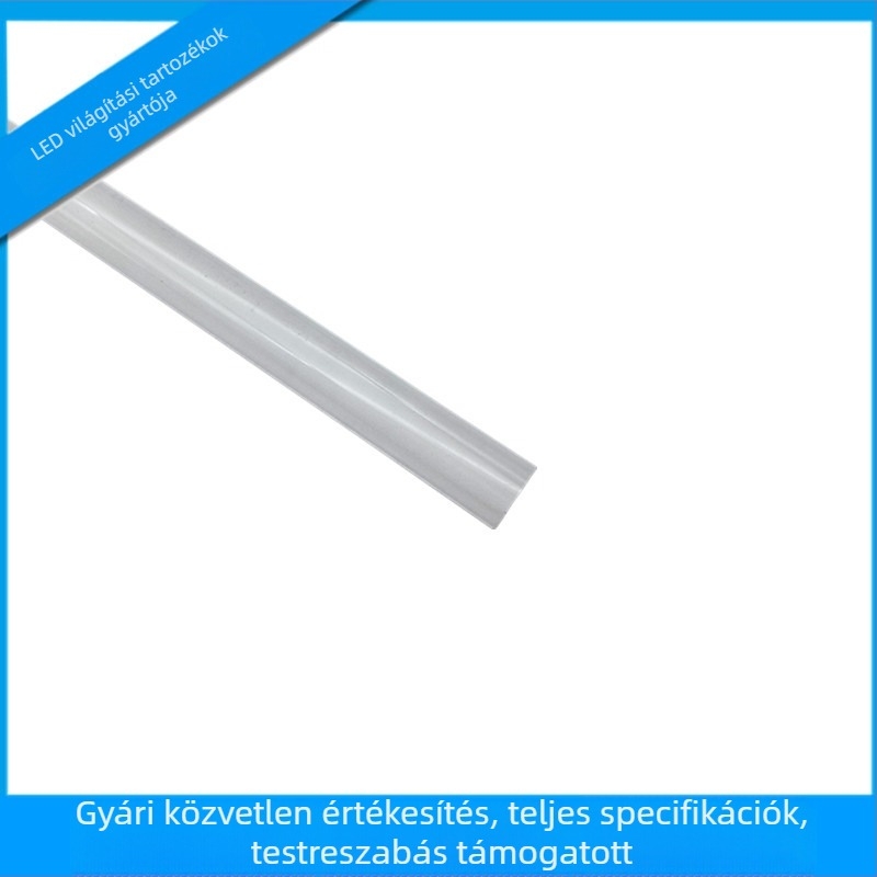 Átlátszó ovális PC lámpa burkolat csíkos mintával fluoreszcens/LED csövekhez