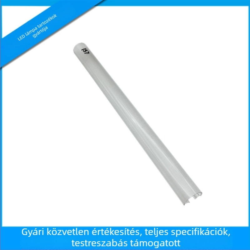 Átlátszó ovális PC lámpa burkolat csíkos mintával fluoreszcens/LED csövekhez