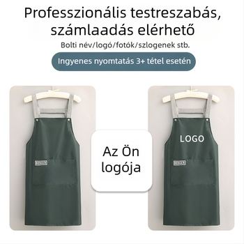 Koreai stílusú minimalist konyhai kötény vállpántokkal, vízálló, olaj- és foltálló, rövid nyári modell