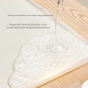 Élelmiszer-minőségű szilikon dagasztó matrac, extra nagy, vastagított, összecsukható, tapadásmentes és csúszásmentes, mérőjelzésekkel
