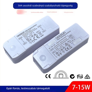 SAA-tanúsított triac-dimmer LED meghajtó, izolált, külső tokozás, 3–15W