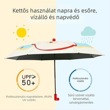 Nagy méretű gyerekeknek szánt összecsukható nap- és esőernyő UV védelemmel, iskolásoknak