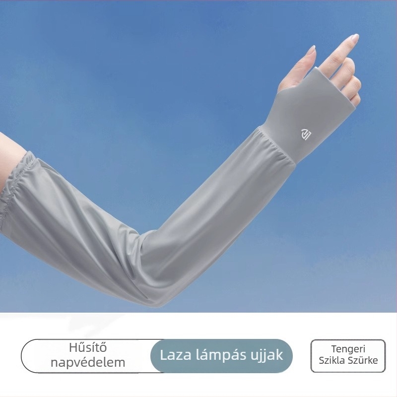 Női sofőröknek nyári UV-védelmet nyújtó karvédők, Ice Silk anyagú, rövid, kerékpározáshoz