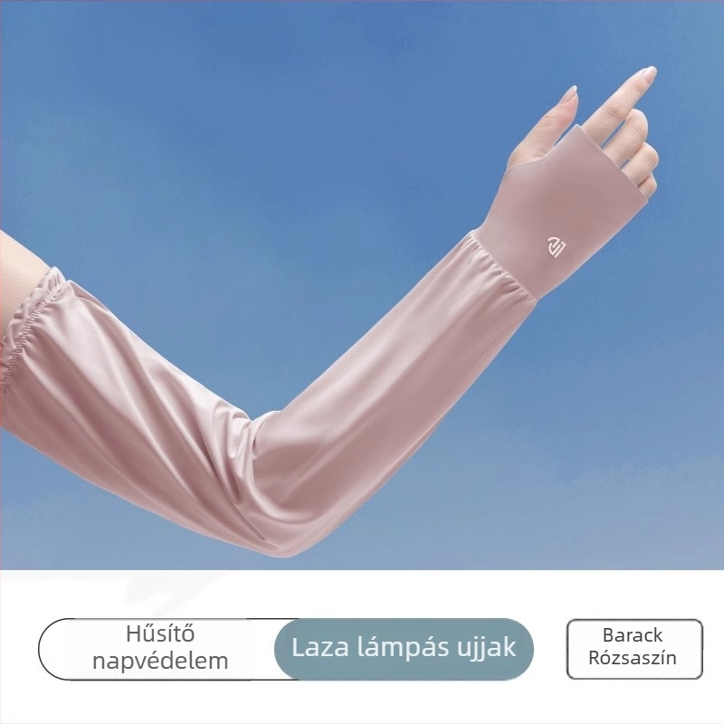 Női sofőröknek nyári UV-védelmet nyújtó karvédők, Ice Silk anyagú, rövid, kerékpározáshoz