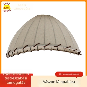 Linnen vászon lámpabura függőlámpákhoz, asztali- és állólámpákhoz; kör alakú falikar árnyékoló