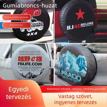 Univerzális kerékfedél autóhoz/RV-hez, eső- és porvédő, fényvisszaverő csíkkal, pótkerékfedél