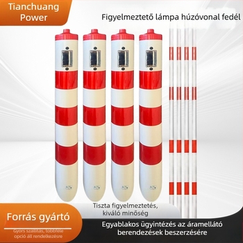 Áramvédelmi figyelmeztető fény húzóvonalvédő burkolat, piros, fehér, fekete és sárga fényvisszaverő típus, optikai kábelekhez és villany oszlopokhoz