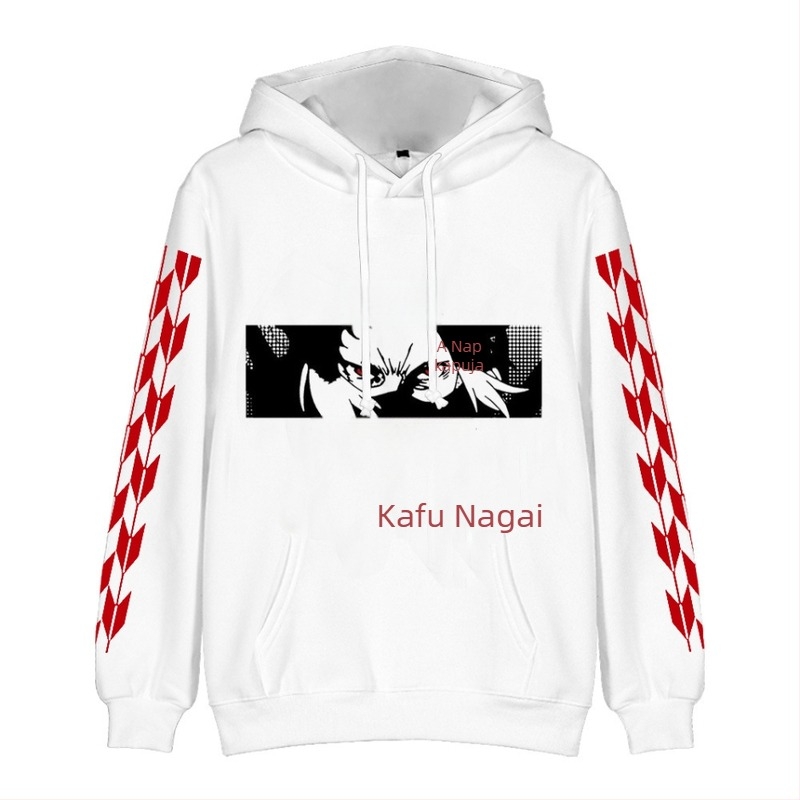 Női laza szabású kapucnis pulóver 3D-s nyomtatással, Bungo Stray Dogs mintával, hosszú ujjú, poliészter