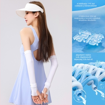 IDN Új, hosszított Ice Silk UPF50 UV védelem kerékpározáshoz, nyárra