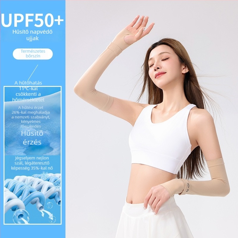 IDN Új, hosszított Ice Silk UPF50 UV védelem kerékpározáshoz, nyárra