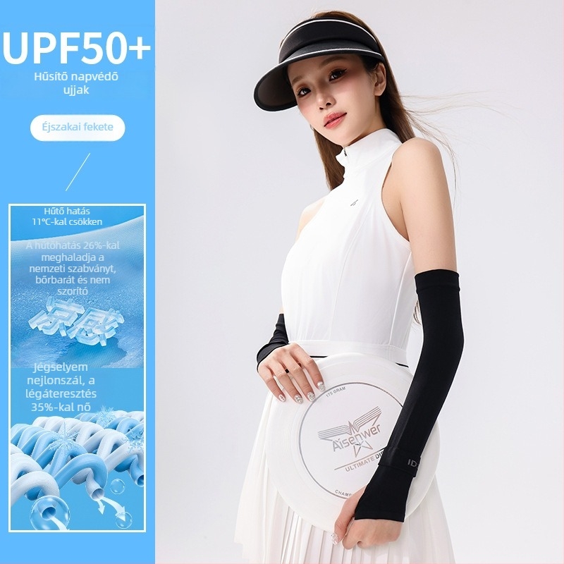 IDN Új, hosszított Ice Silk UPF50 UV védelem kerékpározáshoz, nyárra