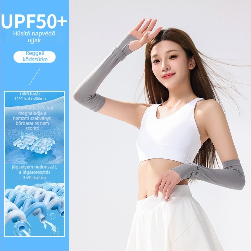 IDN Új, hosszított Ice Silk UPF50 UV védelem kerékpározáshoz, nyárra
