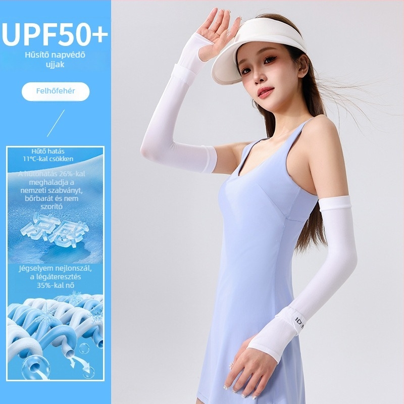 IDN Új, hosszított Ice Silk UPF50 UV védelem kerékpározáshoz, nyárra