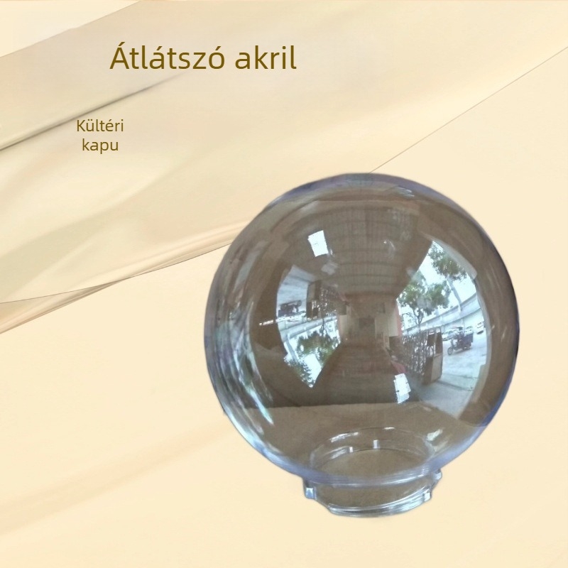 HY-2473 Áttetsző gömb alakú lámpabura, 150 mm átmérő, Ø95 mm csatlakozás, PMMA akril