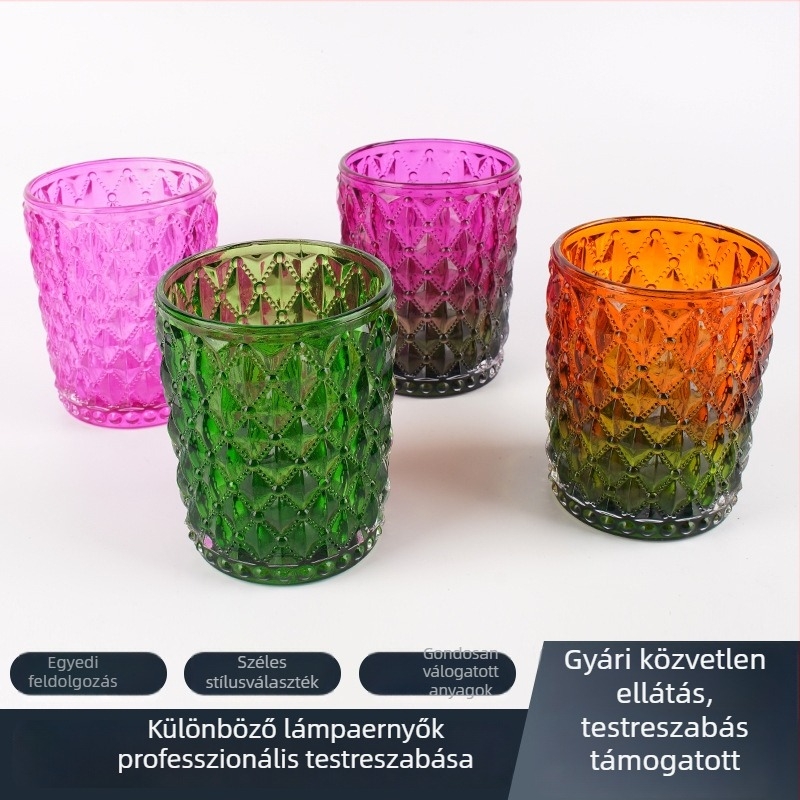 Üveg lámpabúra kristálylámpához, dekoratív függeszték étterem és folyosó számára, testre szabható árnyékoló