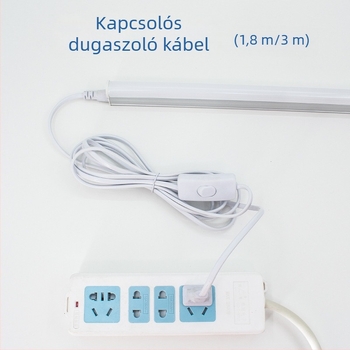 Színes LED T5-T8 lámpa kiegészítők kapcsolóval és kábelrel, 1.8 m / 3 m / 5 m