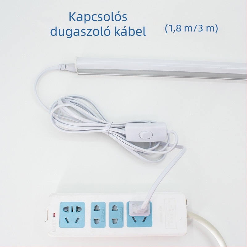 Színes LED T5-T8 lámpa kiegészítők kapcsolóval és kábelrel, 1.8 m / 3 m / 5 m