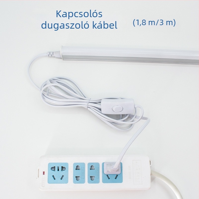 Színes LED T5-T8 lámpa kiegészítők kapcsolóval és kábelrel, 1.8 m / 3 m / 5 m