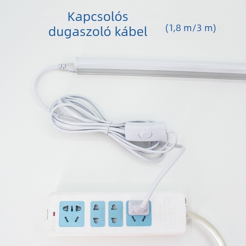 Színes LED T5-T8 lámpa kiegészítők kapcsolóval és kábelrel, 1.8 m / 3 m / 5 m