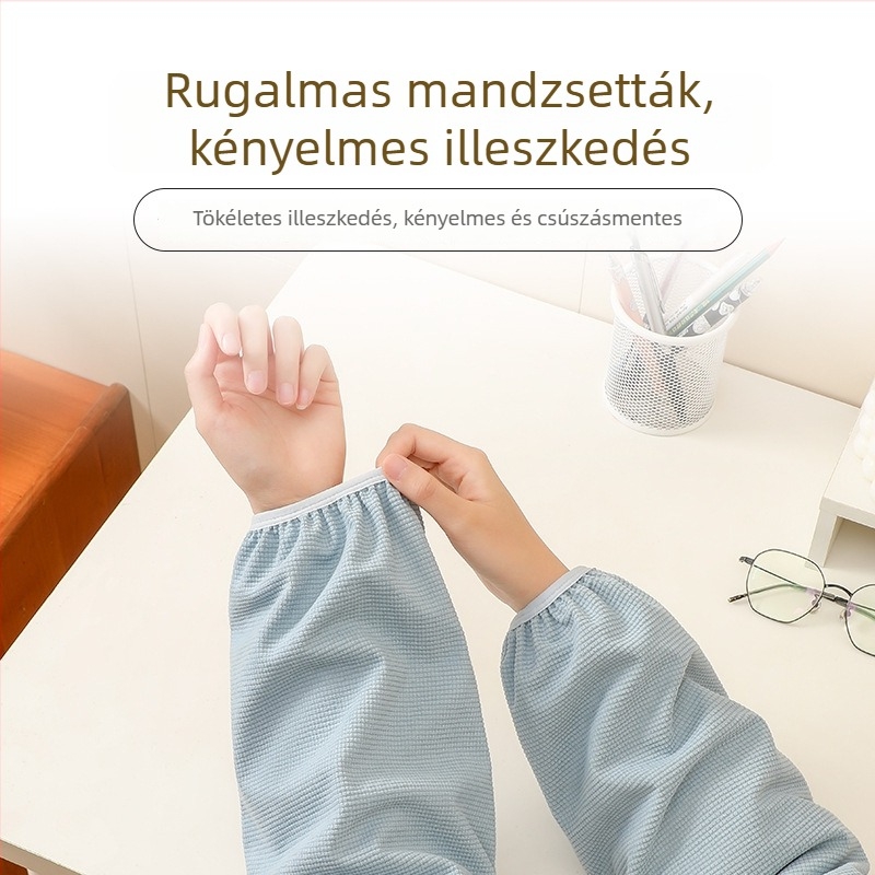 Uniszex ujjvédők hosszított kivitelű tollkabáthoz és pamutkabáthoz, szennyeződés- és foltálló
